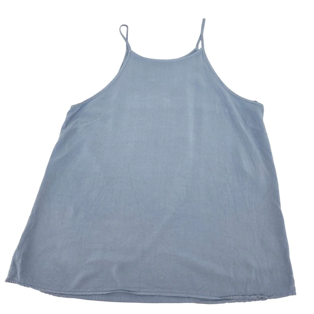 Miami Tank Top Women's Medium Blue Sleeveless Casual Summer Blouse - Picture 4 of 5